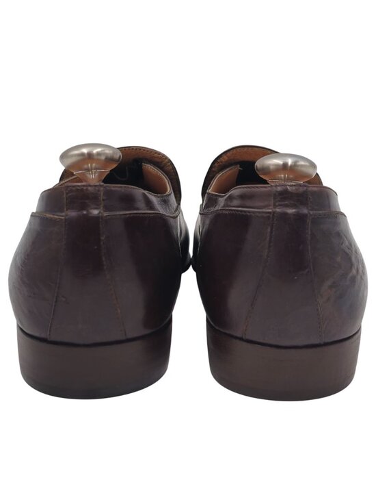 Vintage Salvatore Ferragamo Italy Mens 8.5D Brown Leather Dress Shoes Loafers main image 11